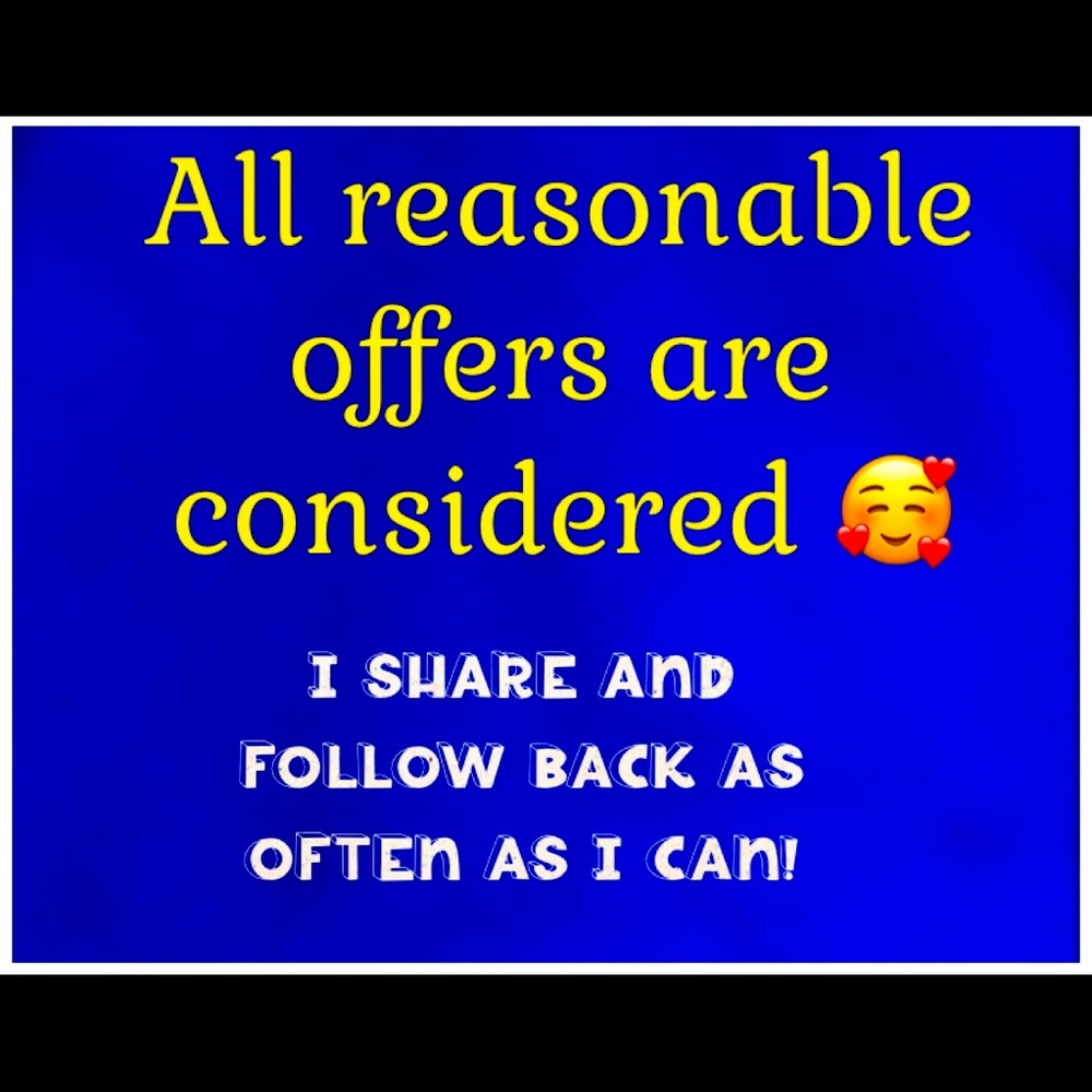 Open to reasonable offers 😊